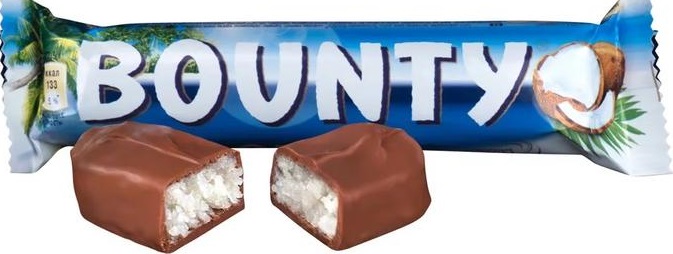 Батончик шоколадный Bounty (Марс) 55 г