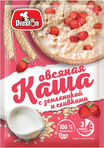 Каша овсяная Preston с земляникой 37 г