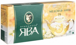 Чай зеленый Принцесса Ява медовая липа 25 пак
