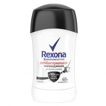 Дезодорант Rexona стик женский Антибактер+Невидимый на черном и белом 40 мл