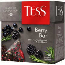 Чай черный TESS Berry Bar 20 пирамидок