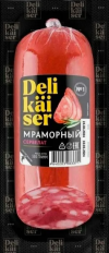 Колбаса варено-копченая Сервелат Мраморный (Dilikaiser) 350 г