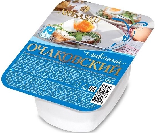 Продукт плавленый Очаковский сливочный Любазар (Любава) 180 г