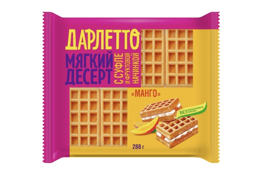 Вафли мягкие Дарлетто со взбитыми сливками и манго 288 г