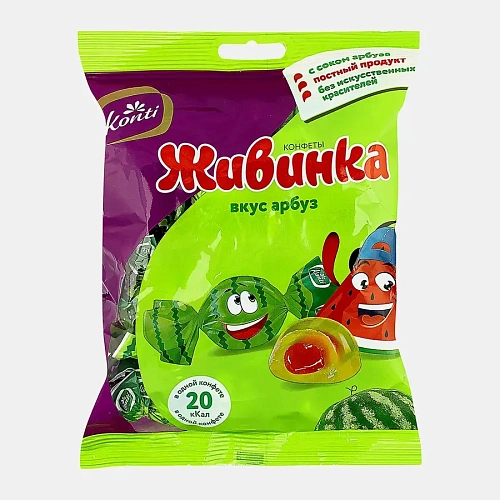 Конфеты Живинка вкус арбуз (Konti) 250 г
