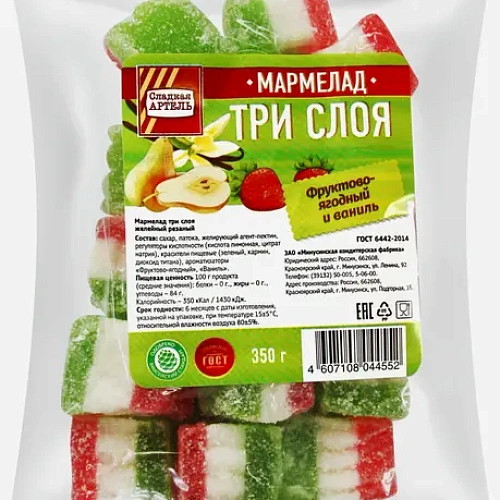 Мармелад Три слоя (Минусинская КФ) 350 г