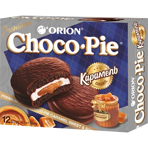 Печенье Choco Pie Dark карамель (ORION) 12 шт*30 г